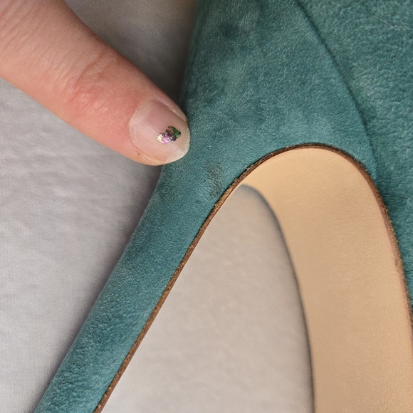 Tiziano Zorzan Teal Suede Bow Stiletto Pumps eu 40 us 9.5 Party Evening - Picture 8 of 14